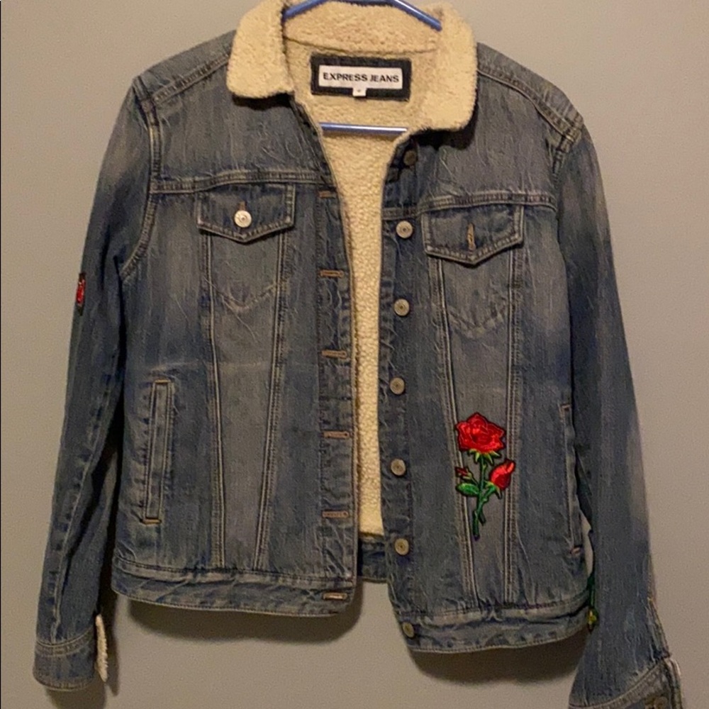 Patched & lined jean jacket